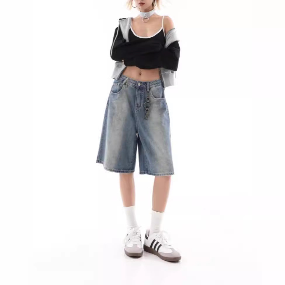 High Street Retro Denim Shorts