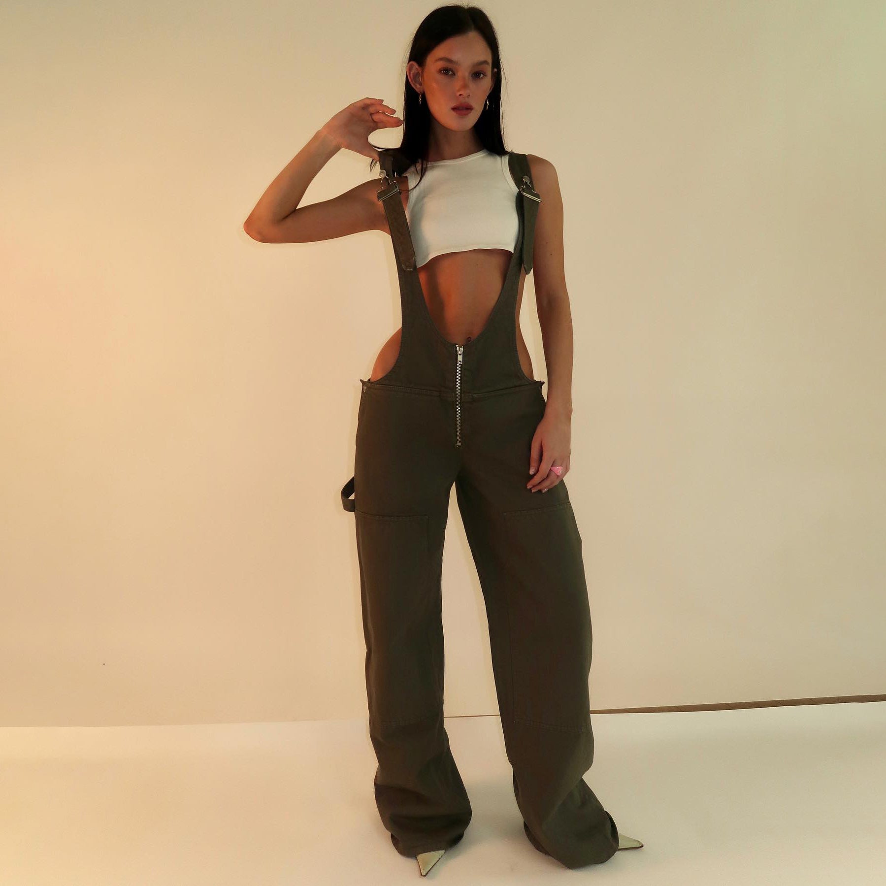 Loose Suspender Jumpsuit Streetwear Jeans Pants | zäh