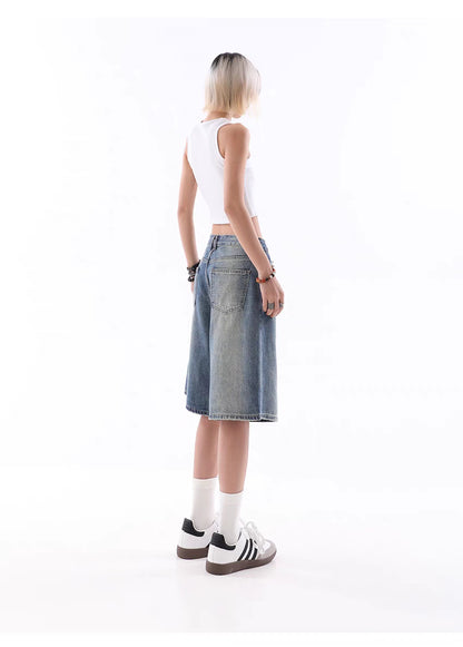 High Street Retro Denim Shorts