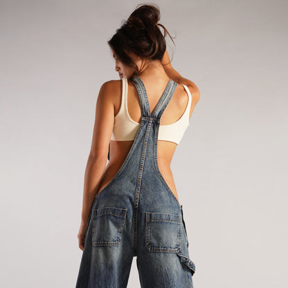 Loose Suspender Jumpsuit Streetwear Jeans Pants | zäh