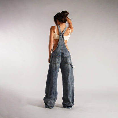 Loose Suspender Jumpsuit Streetwear Jeans Pants | zäh