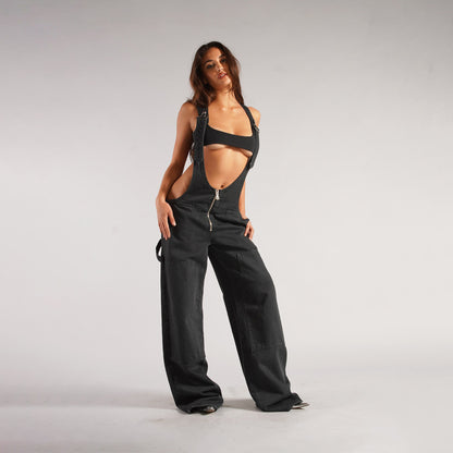Loose Suspender Jumpsuit Streetwear Jeans Pants | zäh