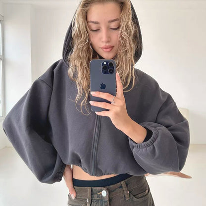 Crop Top Casual Hoodie | zäh