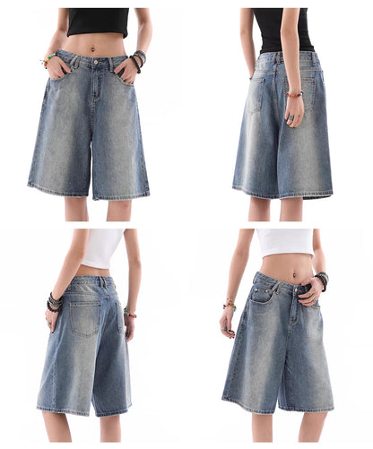 High Street Retro Denim Shorts