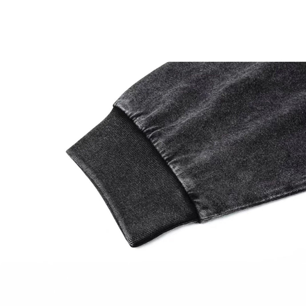 Washed Long-Sleeved American Retro TEE | zäh