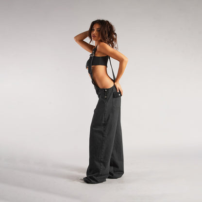 Loose Suspender Jumpsuit Streetwear Jeans Pants | zäh
